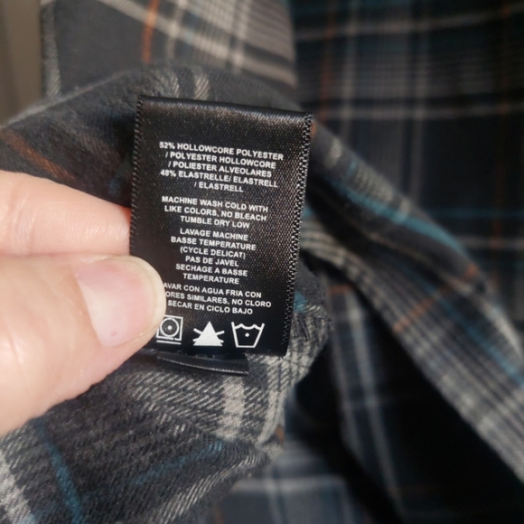 KUHL Plaid Flannel Gray Blue/Button Down Casual Shirt Large - Picture 10 of 10
